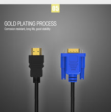 Load image into Gallery viewer, HDMI Male to VGA Male Cable Monitor Lead Full HD Converter Laptop 3M