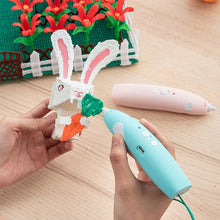 Load image into Gallery viewer, 3D Printing Pen - Includes 3D Pen, 5 Starter Colors of 10m PCL Filament, Stencil Book + Project Guide, and Charging Cable
