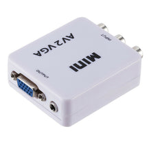 Load image into Gallery viewer, RCA To VGA,AV To VGA Converter,1080P Mini AV To Video Converter, Composite AV To VGA Adapter, TV Set Top Box Audio Video Converter