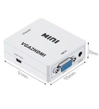 Load image into Gallery viewer, VGA to HDMI Converter 1080P Female to Female Video Adapter Cable with Audio HD