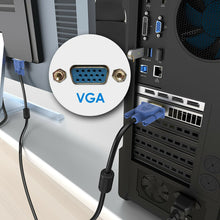 Load image into Gallery viewer, 1.5m Thin Computer Monitor VGA Cable 15 Pin Male to Male Connector Ultra Flat SVGA HD Video Wire