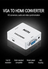 Load image into Gallery viewer, VGA to HDMI Converter 1080P Female to Female Video Adapter Cable with Audio HD