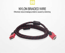 Load image into Gallery viewer, HDMI Male Cable 3D High Speed 4K 2160P1080P Braid Ultra HD V1.4 Ethernet 20M