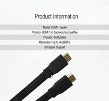 Load image into Gallery viewer, HDMI Flat Cable 4K"2K HD V1.4 High Speed Ultra Ethernet 3D 1080P 5M
