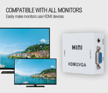Load image into Gallery viewer, HDMI to VGA Converter Adapter 1080P Audio Video Support PS3 HDTV DVD LED Display