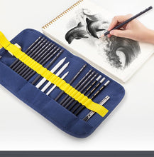 Charger l'image dans la galerie, Drawing Kit, 22 Pack Drawing Pencils Set, Professional Drawing Art Kit with Sketch Pencils, Graphite Charcoal Pencils, Eraser and knife in Portable Case, Drawing Supplies for Kids Adults Artists