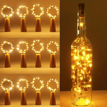 Load image into Gallery viewer, Copper Wire Fairy Lights Night Light Warm/Colour 20 LED 2Meters
