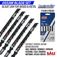 Charger l&#39;image dans la galerie, Jig Saw Blades T-shank Metal/Wood Universal Fit T111C/144D/118A/101B 5pcs
