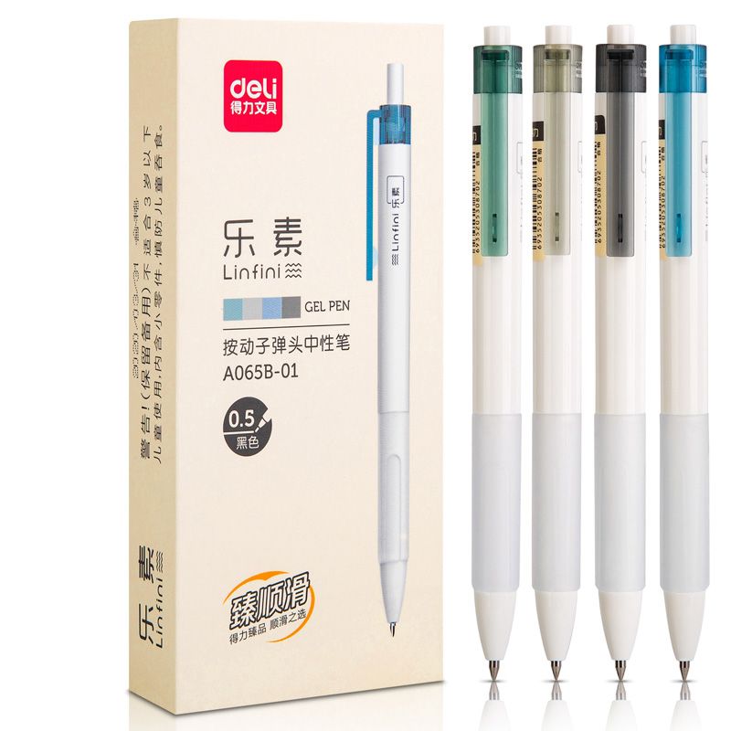 Gel Pens Retractable Ballpoint Pen with Clip 0.5mm 12pcs