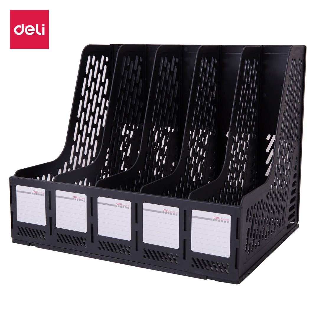 Magazine File Holder/Desk Organizer for Office Organization and Storage with 5 Vertical Compartments