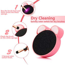 Load image into Gallery viewer, Makeup Brush Cleaning Mat with Color Removal Sponge, 2 in 1 Design Silicone Cleaner Pad for Dry Brush
