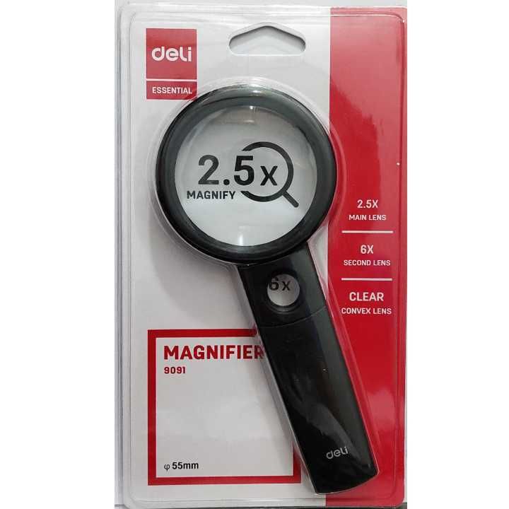 Magnifier Magnifying Glass Handle Two Zooming Lens φ55mm 6 Magnification