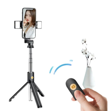 Selfie Stick Tripod with Two Fill Lights 2 in 1 Max 75cm