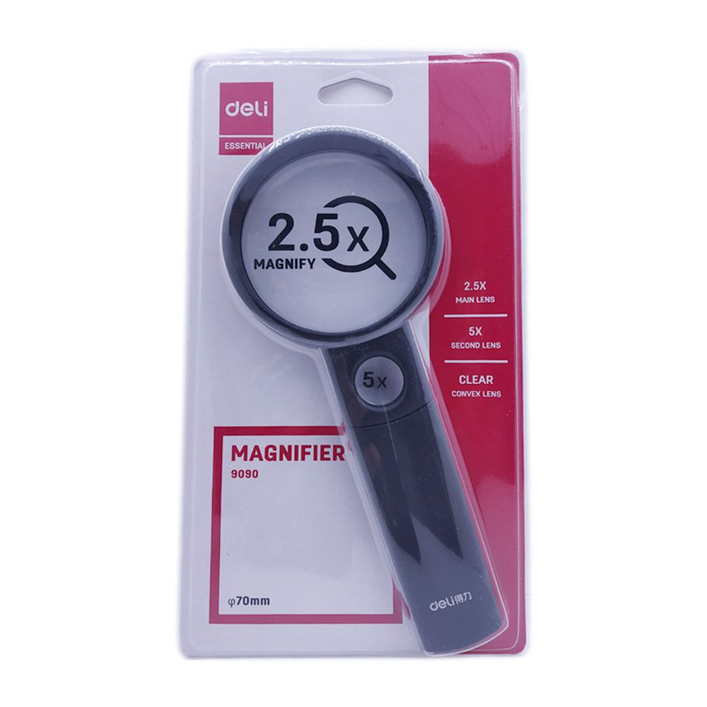 Magnifier Magnifying Glass Handle Two Zooming Lens Handheld Reading φ70mm Len