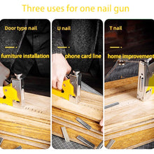 Charger l&#39;image dans la galerie, 3 in 1 Staple Gun Heavy Duty with 3 TYPES Staples Adjustment for Wood, Upholstery, Carpentry
