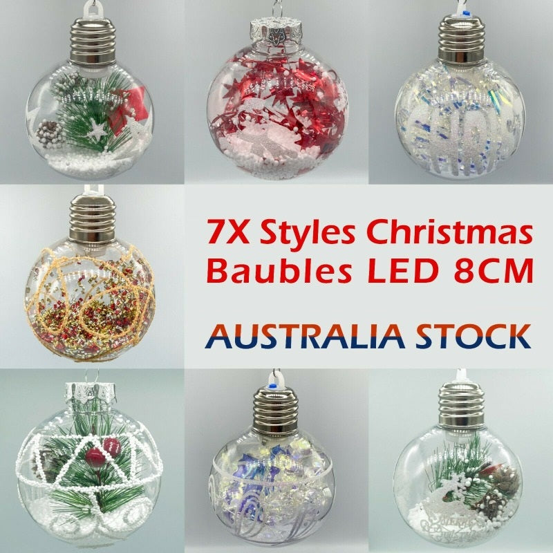 Christmas Baubles Ornament Ball Xmas Tree Party House Decorations 7 Styles