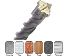 Charger l&#39;image dans la galerie, SDS Plus Masonry Hammer Drill Bit 6-6.5-10*110mm | 6-6.5-10*160mm 6pcs
