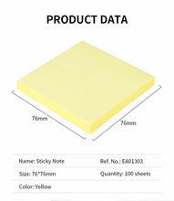 Load image into Gallery viewer, Sticky Notes 76×76mm 400sheets/Pad Self-Sticky Notes, 4 Pads Index Tab Sticker Markers Message Memo
