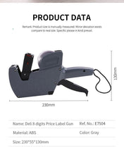 Charger l&#39;image dans la galerie, 8 Digits Single Line Price Gun Price Label Included
