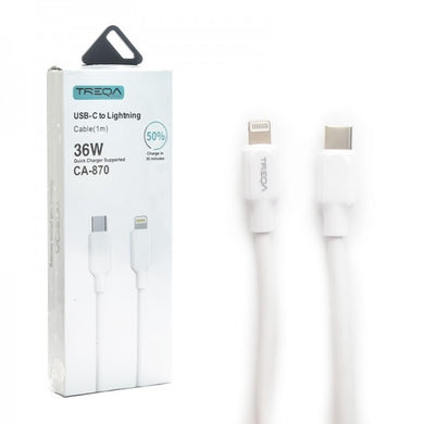 TREQA USB C to Lightning Cable 1M 36W Quick Charging and Data Transfer