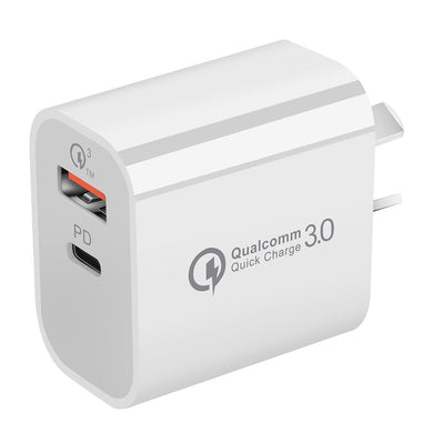 20W USB C Fast Charger, 2-Port PD USB-C Wall Plug with Fast Charging QC3.0, USB-C Power Adapter C Wall Charger AU-Plug Compatible with iPhone 15/14/13/12/11, iPad, Samsung,Galaxy,Pixel,Airpods