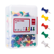 Load image into Gallery viewer, Push Pins Tacks 100Pcs Solid Assorted Colour Thumb Tacks Larger Size Pin Map Tacks Plastic Head with Steel Point for Bulletin Board
