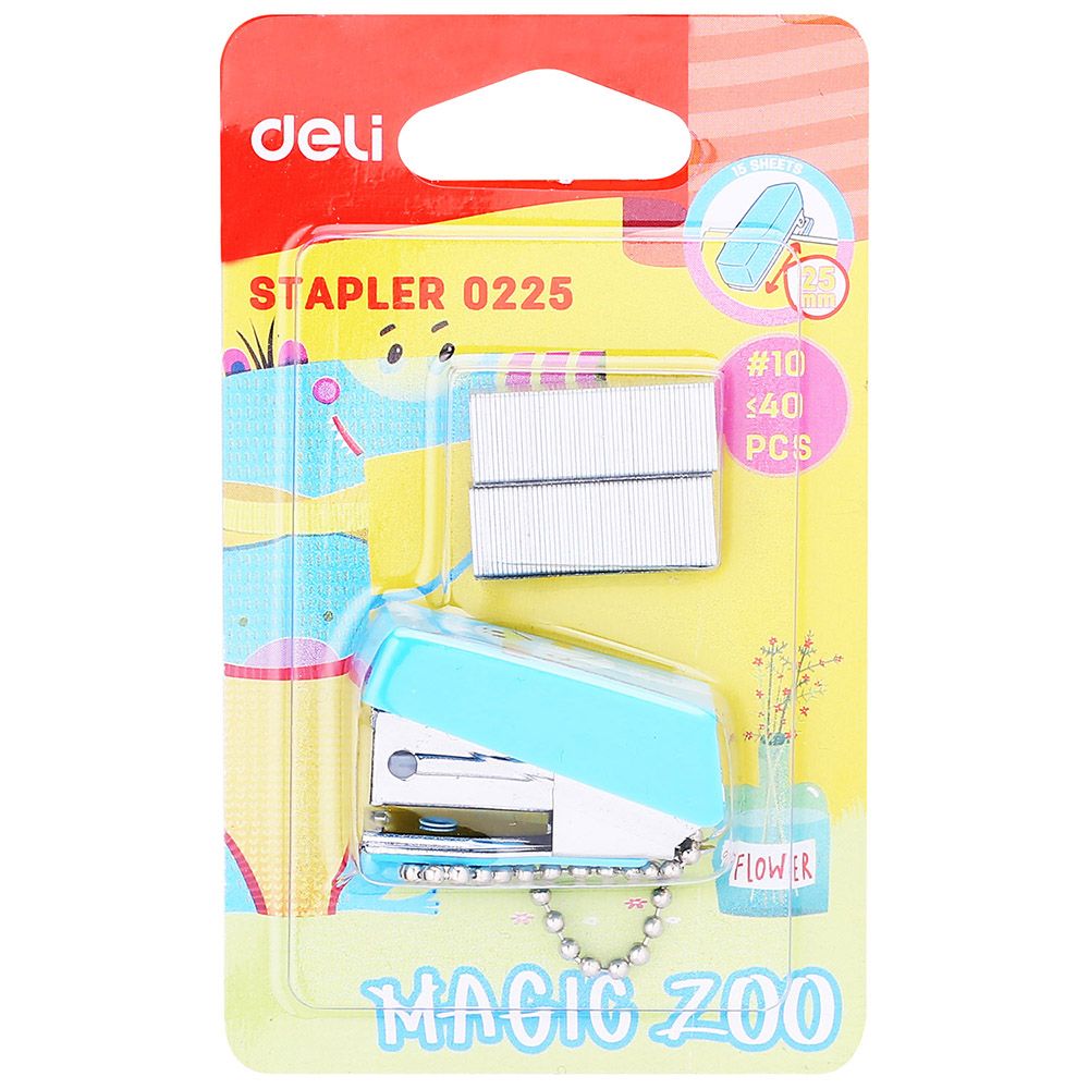 Mini School Stapler 15 Sheets Capacity Paper Binder Binding Integrated Staples Remover