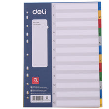 Load image into Gallery viewer, File Divider with Assorted Colour Tabs for School Office Supplies Standard Size A4
