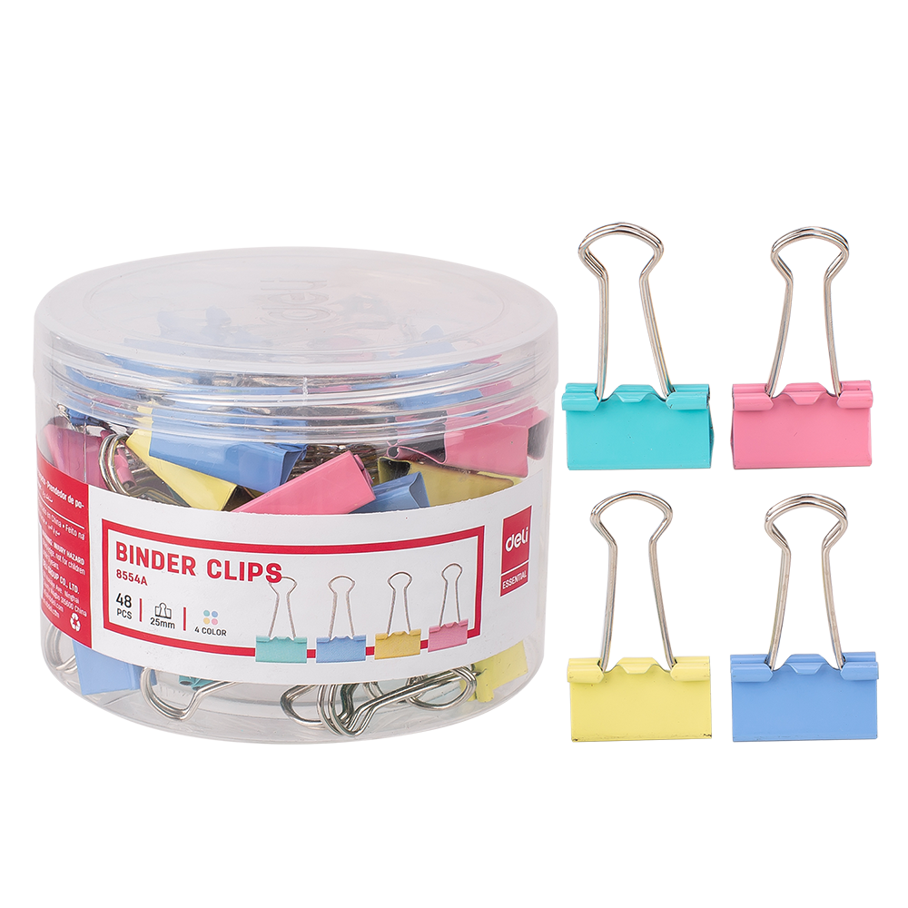 Foldback Clips 25mm Assorted 48 Pack