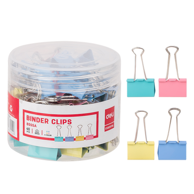 Foldback Clips 19mm Assorted 40 Pack