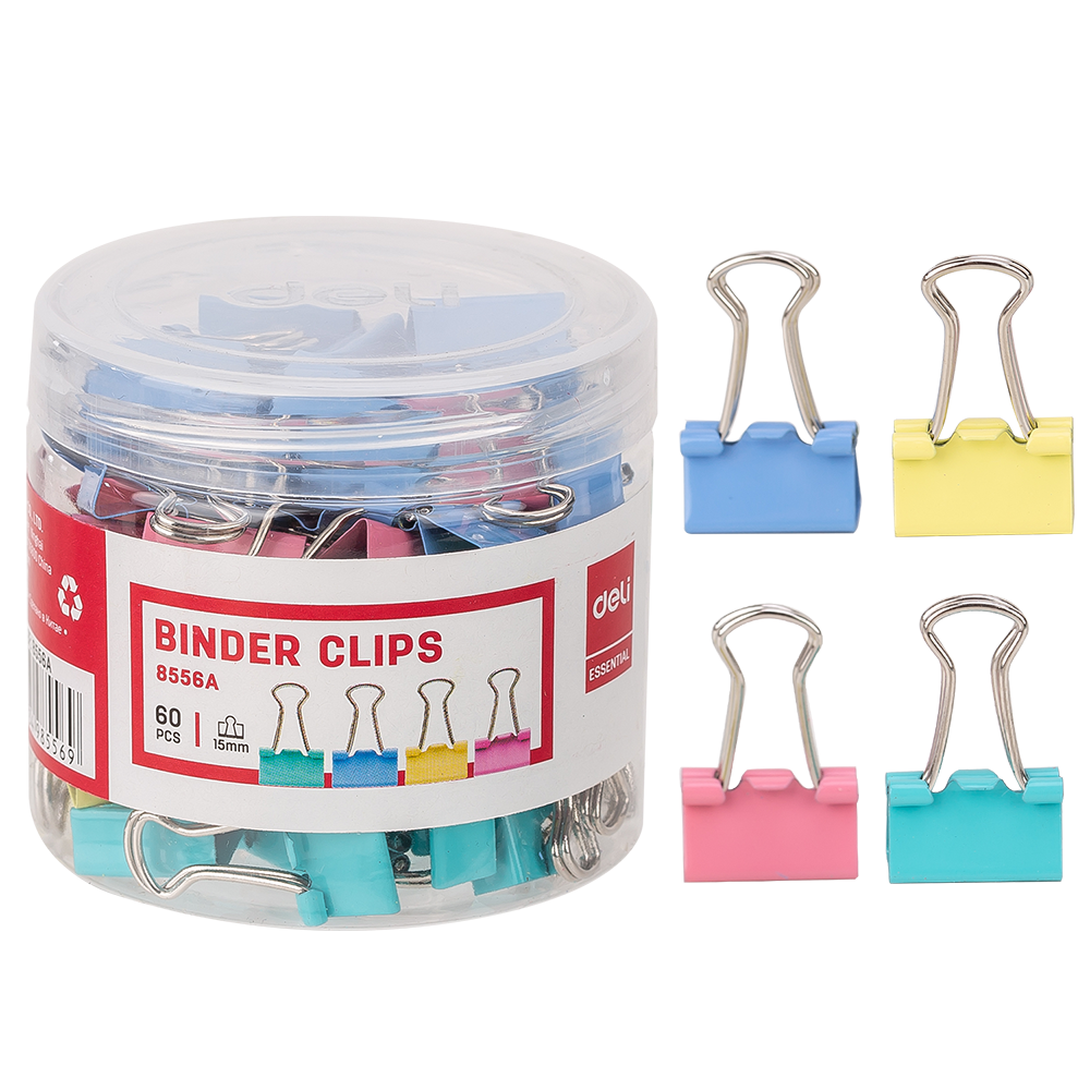 Foldback Clips 15mm Assorted 60 Pack