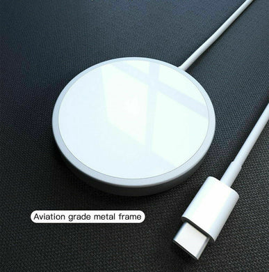 Wireless Charger with MagSafe, Compatible with iPhone 15/14/13/12 Series, MagSafe Accessories, Strong Magnetic Lock, Silver