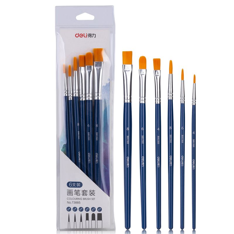 Watercolour Paint brush Set | 6 Piece Kit | Adults, Kids, Beginner & Professional Artists