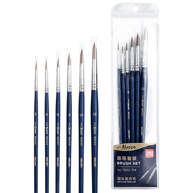 Artist Paint Brushes set- 6pcs Professional Detail Paint Brush, Miniature Brushes Will Keep a Fine Point and Spring, for Watercolour, Oil, Acrylic & Models