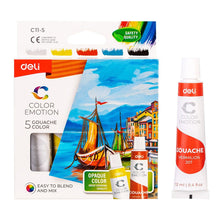 Load image into Gallery viewer, Gouache Paint Set 5 Colour 12ml Tube Non-Toxic Formula Professional-Quality for Artists and Crafters
