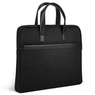 Laptop Bag 380x285mm Briefcase Shoulder Bag Water Repellent Laptop Bag Satchel Tablet Business Carrying Handbag Laptop Sleeve for Women and Men-Charcoal Black