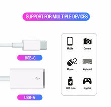 Charger l&#39;image dans la galerie, USB-C OTG Data Adaptor USB 3.0 Type C Male to USB 3.0 A Female Cable Converter
