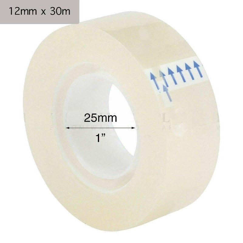 Transparent Tape Clear Tape for Office And School 12mm x 30m 6pcs