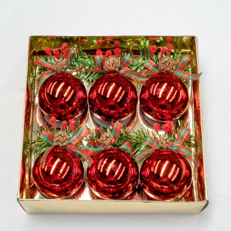 Christmas Balls Ornaments Baubles 6cm Reusable Xmas Ball 6pcs