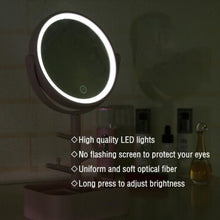 Load image into Gallery viewer, Makeup Mirror Rechargeable LED Light Cosmetic + USB Touch Screen Home Desk Vanity
