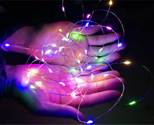 Load image into Gallery viewer, Copper Wire Fairy Lights Night Light Warm/Colour 20 LED 2Meters
