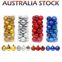 Load image into Gallery viewer, Christmas Decorations Baubles 6cm Colour Balls Party Wedding Ornament 24Pcs
