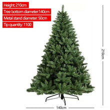 Load image into Gallery viewer, Christmas Tree 2.1M Xmas Trees Decorations Green 1100 Tips
