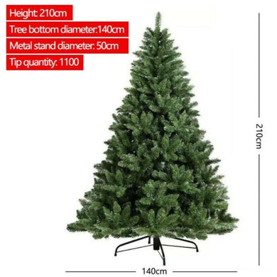 Christmas Tree 2.1M Xmas Trees Decorations Green 1100 Tips