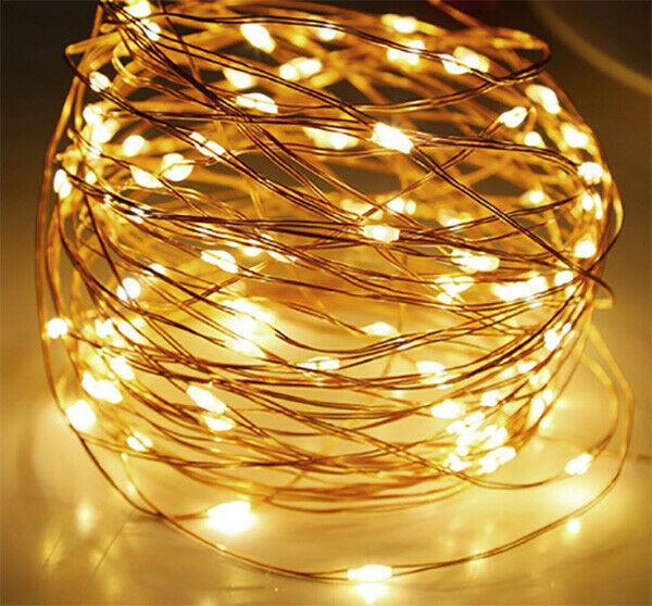 Battery Powered Copper Wire Fairy Lights 50 Lights 5 Meters