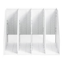 Load image into Gallery viewer, Magazine Holder 3 Divider File Rack Office Home Document Organizer White
