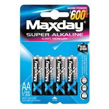 Charger l&#39;image dans la galerie, Maxday Alkaline AA Battery Batteries Power 400Mins1.5V LR6 48pcs
