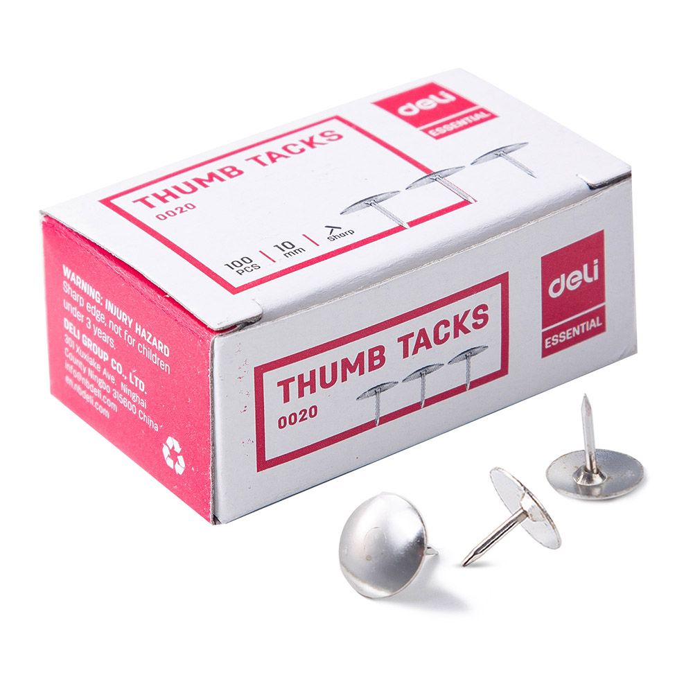 Thumb Tacks Silver 1000pcs