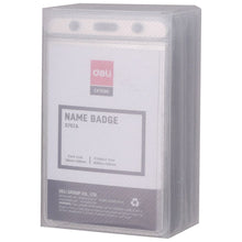 Load image into Gallery viewer, Pack of 50 Clear Plastic Vertical Badge Holders, Name Tag Holders, Card Holders
