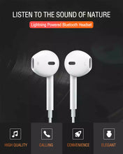 Load image into Gallery viewer, Wired Bluetooth 8 Pin Earphones Headphones Mic For Apple iPhone11 8 7 X Xs XR 12
